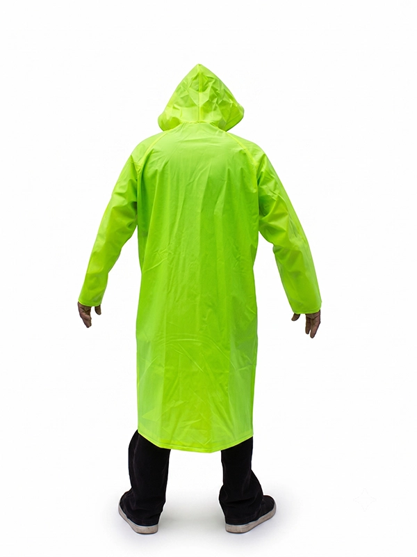Impermeable Amarillo Fluorescente de Poliforro Tipo Gabardina sin Reflejante - Image 2